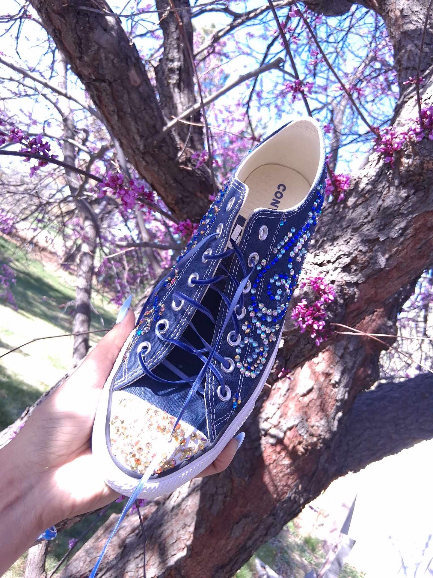 Custom Crystal Shoe Transformation – Send Us Your Shoes, We’ll Send Back Magic