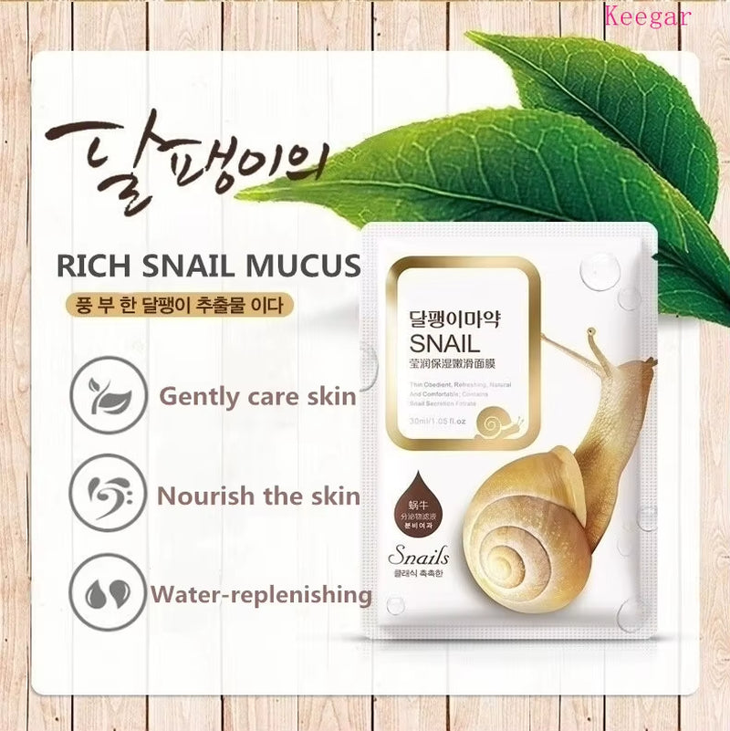 Snail Essence Facial Sheet Mask Skin Care Face Mask Remove Blackheads Hydrating Moisturizing Mask Korean Skin Care