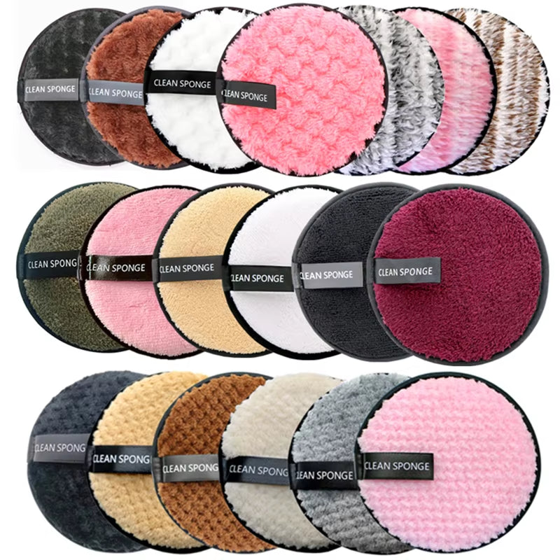 Reusable Makeup Remover Pads Cotton Wipes Microfiber Make up Removal Sponge Cotton Cleaning Pads Tool