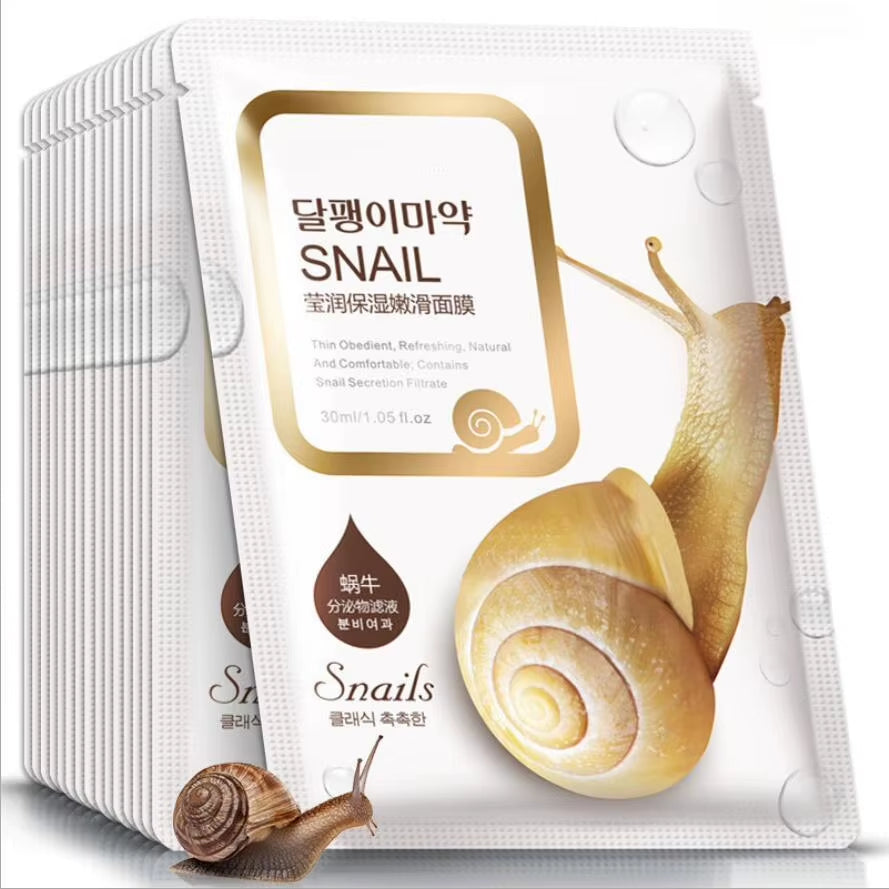 Snail Essence Facial Sheet Mask Skin Care Face Mask Remove Blackheads Hydrating Moisturizing Mask Korean Skin Care