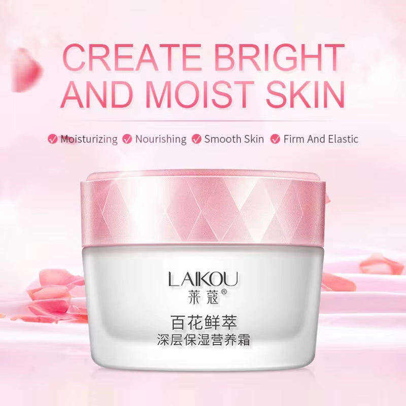 LAIKOU Skin Care Face Cream Tender Moisturizing Nourishing Brightening Hyaluronic Acid Facial Cream Korean Skin Care Cosmetic