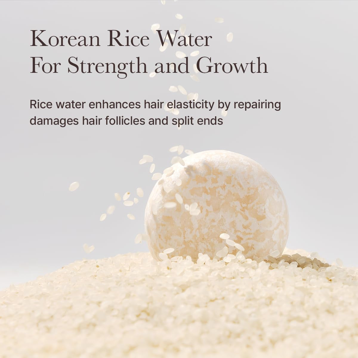 Korean Rice Water Shampoo Bar for Hair Growth & Strengthening, All Natural Formula with Biotin & Protein - Korean Hair Care