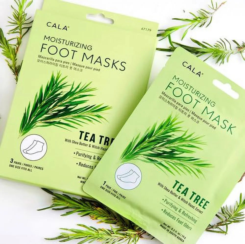 MOISTURIZING FOOT MASK: TEA TREE (3 PAIRS)