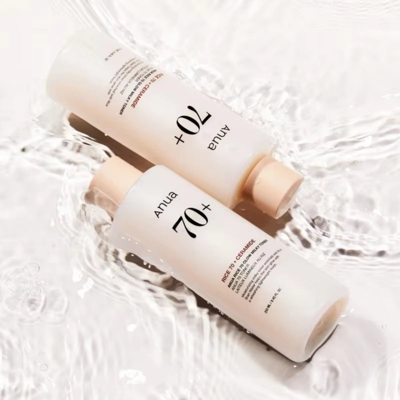 Anua Rice 70 Glowing Milky Toner Brightening Niacinamide Serum Toner Face Toner for Glass Skin Korean Skin Care Beauty Products