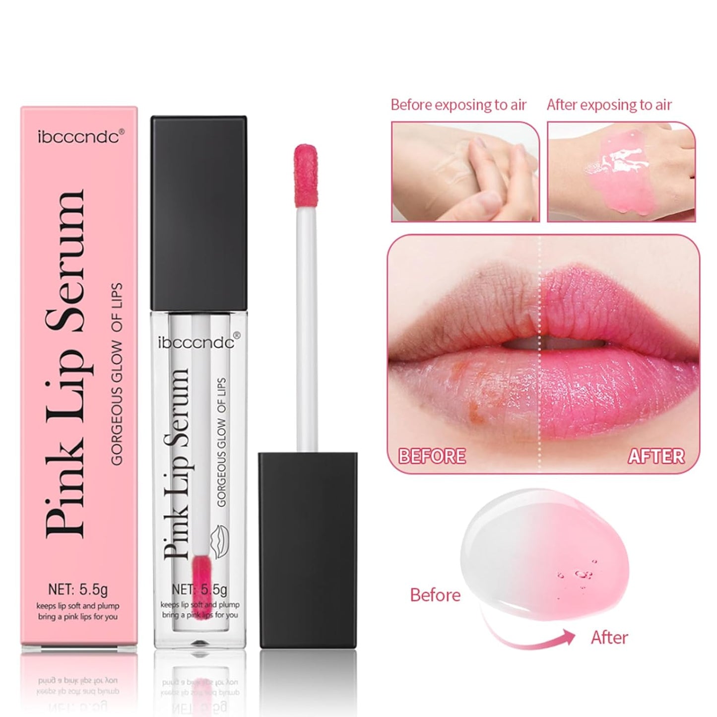 Natural Serums Lips Remove Dark Lips Gloss Lightening Essencescream Balm Repair Fine Line Brighten Lip Exfoliator Lip Hydrationserums Lip Repair Oil Anti-Agings Lip Serums Natural Lip Enhancer