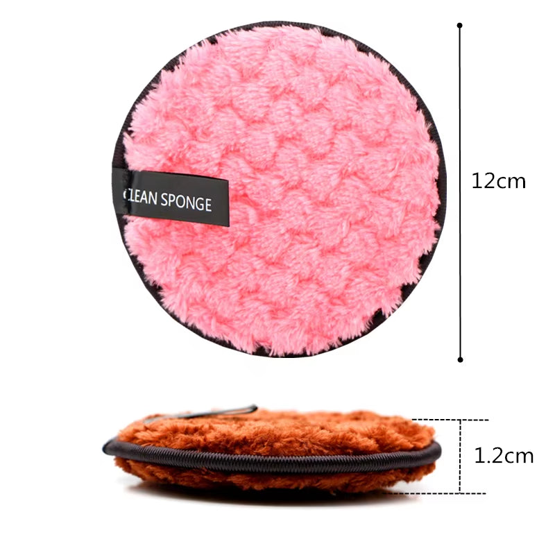 Reusable Makeup Remover Pads Cotton Wipes Microfiber Make up Removal Sponge Cotton Cleaning Pads Tool