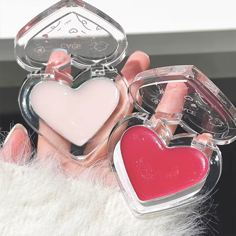 Love Heart  Brightening Face Highlighter Cream Waterproof High Gloss Blush Illuminator Korean Makeup