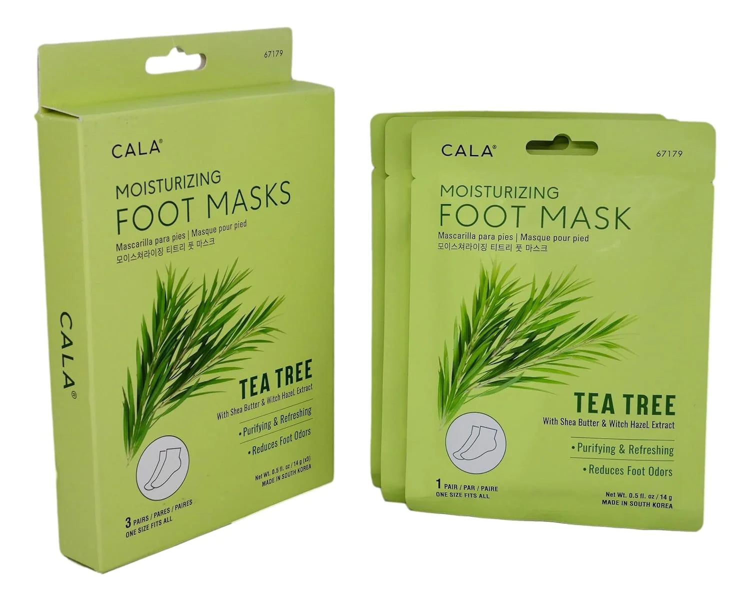 MOISTURIZING FOOT MASK: TEA TREE (3 PAIRS)